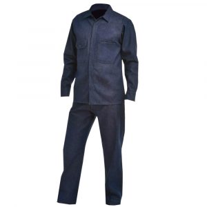 Conjunto de mezclilla 14 onzas camisola y pantalon- uniformes industriales
